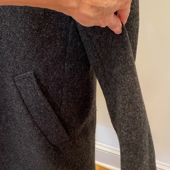 John Christian Collection International Mens Charcoal Gray Wool Coat / Size L - Picture 6 of 16